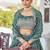 teal green silk blend embroidered lehenga choli