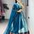 light blue silk blend woven lehenga choli