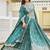 teal green georgette embroidered lehenga choli