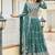 teal green georgette embroidered lehenga choli