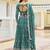 teal green georgette embroidered lehenga choli
