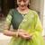 dark olive silk blend plain lehenga choli