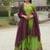 parrot green silk blend plain lehenga choli
