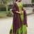 parrot green silk blend plain lehenga choli