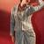 slate grey silk blend printed lehenga choli