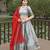 grey silk hand woven lehenga choli