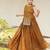 bronze satin plain lehenga choli