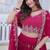 rani pink georgette embroidered lehenga choli