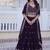 dark purple georgette embroidered lehenga choli