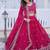 rani pink georgette embroidered lehenga choli