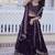 dark purple georgette embroidered lehenga choli