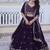 dark purple georgette embroidered lehenga choli