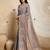 Grey color embroidery work nxc moss chiffon silk party wear saree with heavy work  blouse piece