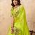 Green color  embroidery  work tissur silk party wear saree with heavy work  blouse piece