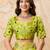 Green color  embroidery  work tissur silk party wear saree with heavy work  blouse piece