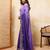 Purple ombre color embroidery  work star georgette party wear saree with heavy work  blouse piece