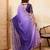 Purple ombre color embroidery  work star georgette party wear saree with heavy work  blouse piece