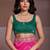 Pink color georgette bandhej embroidery work saree with work blouse piece