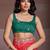 Red color georgette bandhej embroidery work saree with work blouse piece