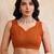 Rust color  silk party wear saree with plain blouse piece