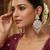   Gold Plated Traditional Kundan Pearl Chandbali Earrings For Wo  And Girls