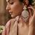   Gold Plated Traditional Kundan Pearl Chandbali Earrings For Wo  And Girls