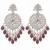   Gold Plated Traditional Kundan Pearl Chandbali Earrings For Wo  And Girls