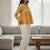 Yellow floral printed cotton tunic short kurti top for women