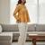 Yellow floral printed cotton tunic short kurti top for women
