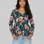 Green floral printed cotton tunic short kurti top for women