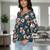 Green floral printed cotton tunic short kurti top for women
