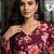 Maroon floral printed cotton tunic short kurti top for women