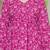 Pink floral printed cotton tunic short kurti top for women