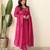 Pink embroidered cotton kurta pant with dupatta