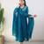 Blue embroidered cotton kurta pant with dupatta
