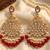  Beautiful Red Color Gold Plated Pearl Earrings for Wo  and Girls