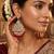   Beautiful Red Color Gold Plated Pearl Earrings for Wo  and Girls
