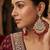   Beautiful Red Color Gold Plated Pearl Earrings for Wo  and Girls