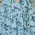 Blue floral printed cotton tunic short kurti top for women