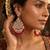   Beautiful Red Color Gold Plated Pearl Earrings for Wo  and Girls