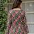 Green floral printed cotton tunic short kurti top for women