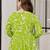 Lime floral printed cotton tunic short kurti top for women