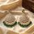   Beautiful Green Color Gold Plated Pearl Earrings for Wo  and Girls