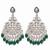   Beautiful Green Color Gold Plated Pearl Earrings for Wo  and Girls