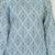 Blue floral printed cotton tunic short kurti top for women