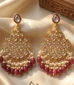   Beautiful Gold Plated Pearl Earrings for Wo  and Girls