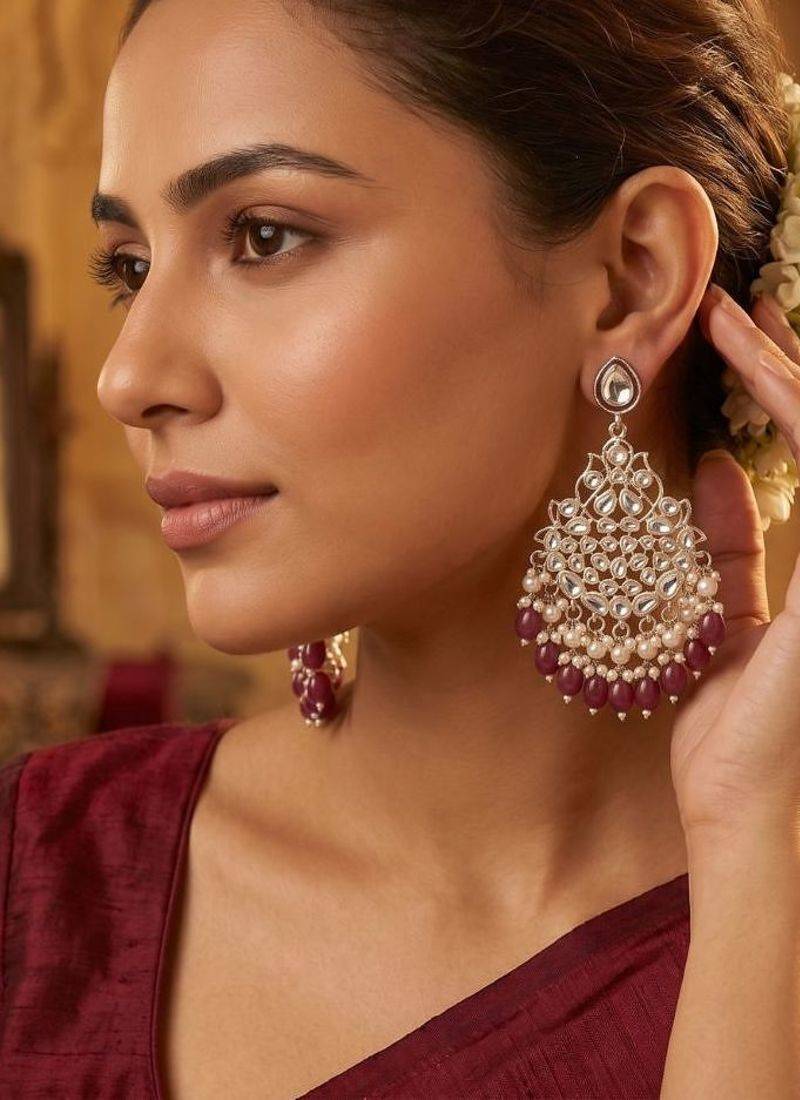   Beautiful Gold Plated Pearl Earrings for Wo  and Girls