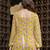 Yellow floral printed cotton tunic short kurti top for women