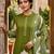 Olive Green Leheriya Print Kurta Set