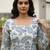 White floral printed cotton tunic short kurti top for women